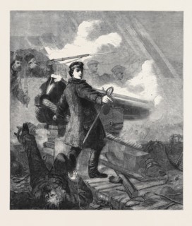 "GALLANT ACT OF COMMANDER W.N. HEWETT BEFORE SEBASTOPOL," BY DESANGES, IN THE VICTORIA CROSS