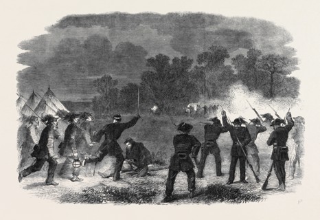 THE CIVIL WAR IN AMERICA: ATTACK ON THE PICKETS OF THE GARIBALDI GUARD ON THE EAST BRANCH OF THE