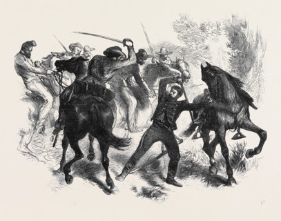 THE CIVIL WAR IN AMERICA: CAPTURE OF A UNITED STATES' DRAGOON BY GUERRILLA HORSEMEN OF VIRGINIA