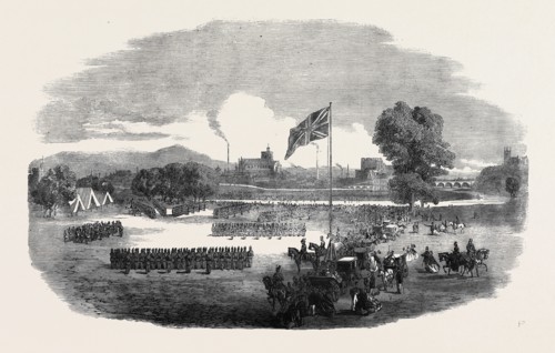 REVIEW OF THE CUMBERLAND RIFLE VOLUNTEERS IN RICKERBY PARK, CARLISLE