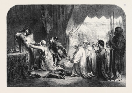 "QUEEN PHILIPPA. INTERCEDING WITH HER HUSBAND EDWARD III. FOR THE BURGESSES OF CALAIS," BY JOHN