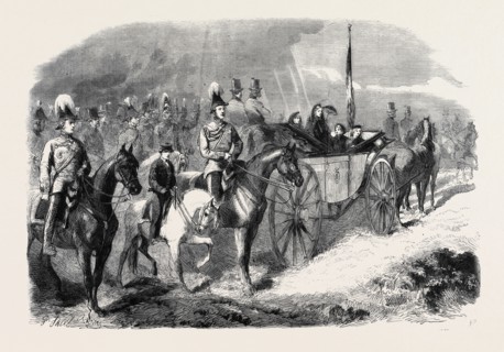 THE QUEEN'S VISIT TO IRELAND: HER MAJESTY REVIEWING THE TROOPS ON THE CURRAGH OF KILDARE