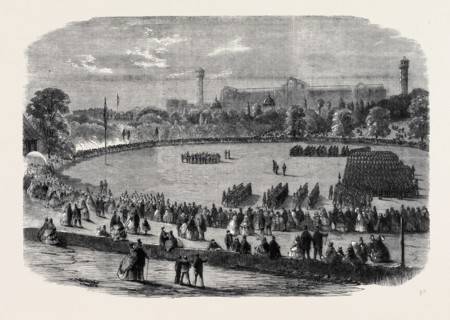 REVIEW AT THE CRYSTAL PALACE OF CADETS ATTACHED TO METROPOLITAN AND SUBURBAN VOLUNTEER CORPS