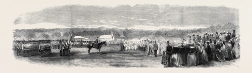 PRESENTATION OF COLOURS TO THE 36th REGIMENT BY THE PRINCE OF WALES AT THE CURRAGH CAMP