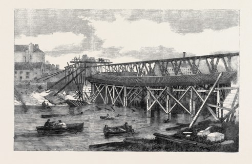VIEW OF THE RUINS OF LENDAL BRIDGE, YORK, TAKEN IMMEDIATELY AFTER ITS FALL