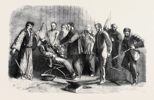 THE OUTRAGE ON THE BRITISH EMBASSY AT JAPAN: MIDNIGHT SCENE IN MR. ALCOCK 'S ROOM AT TO-SEN-JI,