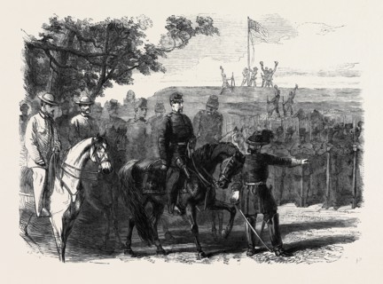 THE CIVIL WAR IN AMERICA: GENERAL M'CLELLAN OCCUPYING THE CONFEDERATE POSITION AT MUNSON'S HILL,