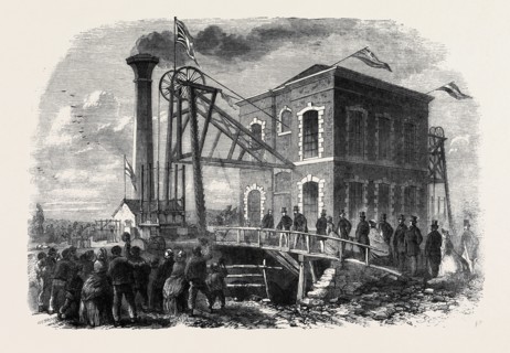 THE PRINCE OF WALES AT SHIREOAKS COALMINE, NOTTS, THE PROPERTY OF THE DUKE OF NEWCASTLE: THE SHAFT