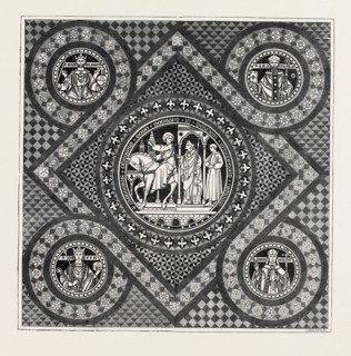 INCISED PAVEMENT IN THE CHOIR OF LICHFIELD CATHEDRAL