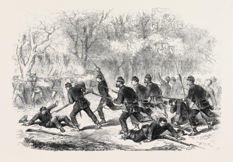 THE CIVIL WAR IN AMERICA: THE FIGHT AT BALL'S BLUFF, UPPER POTOMAC, DESPERATE EFFORT MADE BY THE