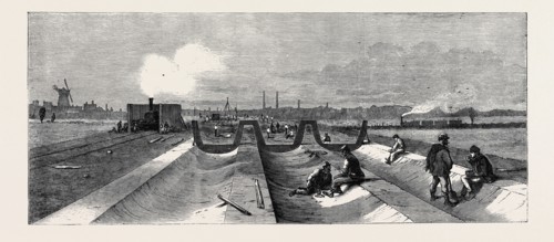 CONCRETE FOUNDATION FOR THE NORTHERN OUTFALL TUNNELS, LONDON MAIN DRAINAGE