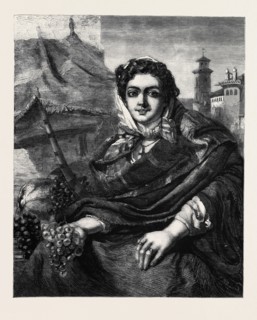 "THE GRAPESELLER, BY J. PHILLIP, R.A., IN MR. FLATOU'S COLLECTION