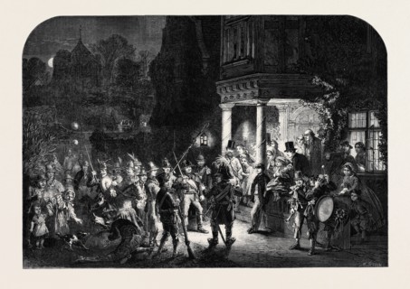 CHRISTMAS MUMMERS, DRAWN BY A. HUNT
