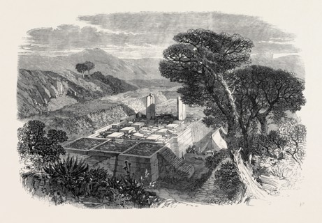 THE EXPEDITION TO ABYSSINIA: RUINS OF AN ANCIENT GREEK CHURCH AT AGOOLA, 1868