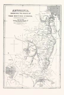 ABYSSINIA, SHOWING THE ROUTE OF THE BRITISH FORCES, 1868