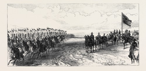 VISIT OF THE PRINCE AND PRINCESS OF WALES TO IRELAND: REVIEW IN PHOENIX PARK: THE 12TH LANCERS