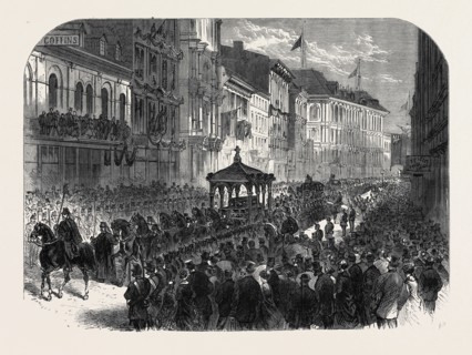 FUNERAL PROCESSION OF THE LATE HON. THOMAS D'ARCY M'GEE, AT MONTREAL, CANADA, 1868