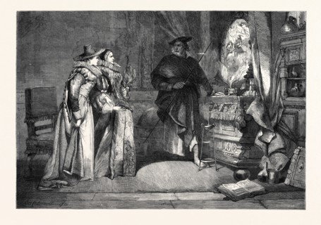 "THE MAGIC MIRROR." BY C. CATTERMOLE, IN THE EXHIBITION OF THE INSTITUTE OF PAINTERS IN WATER