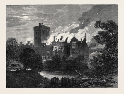FIRE AT GREYSTOKE CASTLE, CUMBERLAND, 1868