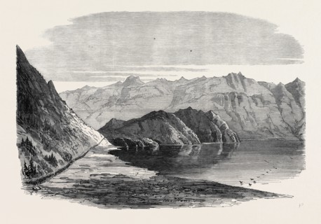 THE BRITISH EXPEDITION TO ABYSSINIA: MARCH OF THE ARMY PAST LAKE ASHANGI, 1868