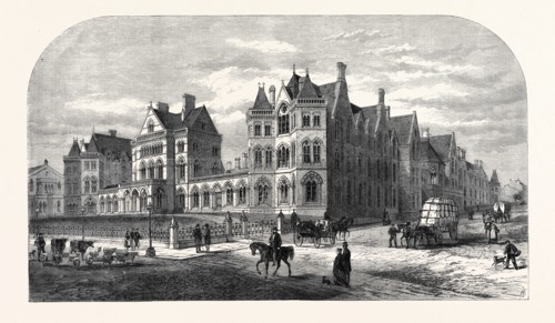THE NEW INFIRMARY AT LEEDS, NOW OCCUPIED BY THE NATIONAL ART EXHIBITION, OPENED BY THE PRINCE OF