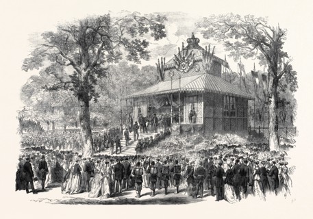 THE EMPEROR OF THE FRENCH DISTRIBUTING THE PRIZES OF THE AGRICULTURAL SHOW AT ORLEANS, 1868
