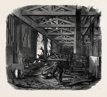 SCENE OF THE RECENT EXPLOSION AT THE ROYAL ENGINEER ESTABLISHMENT, CHATHAM.