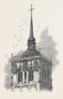 CAGES ON THE TOWER OF LAMBERTI CHURCH, MÃƒÅìNSTER, IN WHICH THE REMAINS OF JOHN OF LEYDEN,
