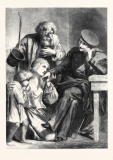RUSSIAN NOBLE AND SERFS FROM A DRAWING BY YVON