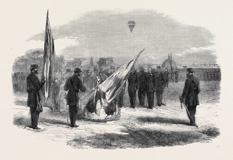 THE VOLUNTEER MOVEMENT: PRESENTATION OF COLOURS TO THE 39TH MIDDLESEX (FINSBURY) VOLUNTEERS AT THE