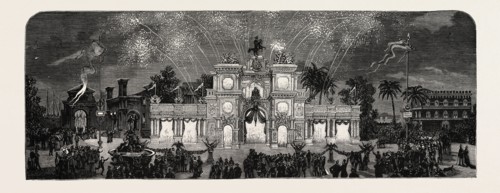 ITALY: THE PYROTECHNIC DISPLAY AT THE FETE OF ST. ROSALIE, AT PALERMO