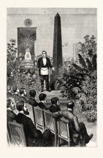 NEW YORK: RECEPTION OF LT.-COM. GORRINGE, U.S.N., BY ANGLO-SAXON LODGE, No. 137, F. AND A. M.,