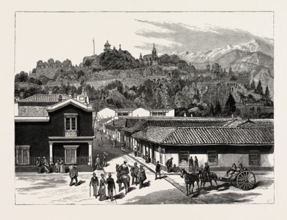 CHILE: VIEW OF SANTA LUCIA, THE PLEASURE RESORT OF THE CITY OF SANTIAGO