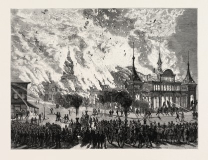 NEW YORK: DESTRUCTION BY FIRE OF THE MANHATTAN MARKET BUILDING, ON SEPTEMBER 8TH