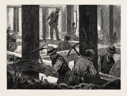 NEW JERSEY: THE LATE HUDSON RIVER TUNNEL DISASTER AT JERSEY CITY, SEARCHING FOR THE BODIES OF THE