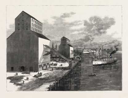 MICHIGAN: THE NEW VANDERBILT GRAIN ELEVATOR AT DETROIT