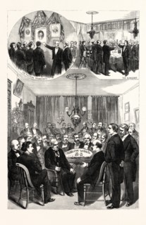 NEW YORK: RECEPTION GIVEN BY THE PRESS CLUB TO THURLOW WEED, ON HIS EIGHTY-THIRD BIRTHDAY