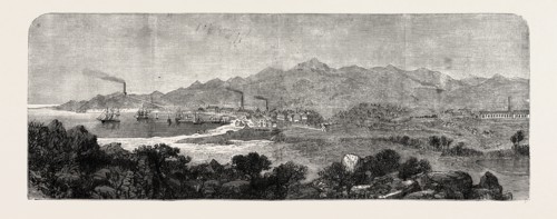 GREECE: GENERAL VIEW OF THE TOWN AND FORT OF LAURRIUM, IN THE SILVER MINING REGION