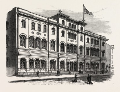 NEW YORK: THE ASTOR LIBRARY, WITH ITS RECENT ADDITION.
