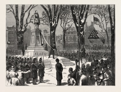 NEW JERSEY: UNVAILING THE STATUE OF MAJOR-GENERAL PHILIP KEARNY, IN MILITARY PARK, NEWARK, DECEMBER