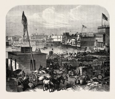 THE SOUTH AMERICAN WAR: VIEW OF THE INNER PORT OF CALLAO, A RENDEZVOUS FOR FUGITIVE PERUVIANS AND