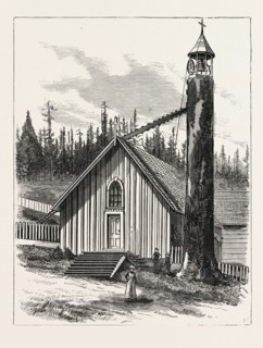 WASHINGTON TERRITORY: THE EPISCOPAL CHURCH AND BELFRY AT TACOMA