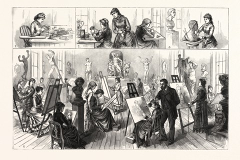 PENNSYLVANIA, THE PHILADELPHIA SCHOOL OF DESIGN FOR WOMEN, IN THE OLD EDWIN FORREST MANSION: 1.