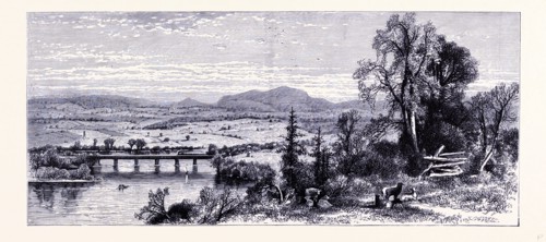 The valley of Connecticut seen from Rocky Mountain, United States of America