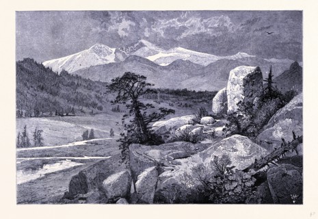 Long's Peak seen from Estes Park, United States of America