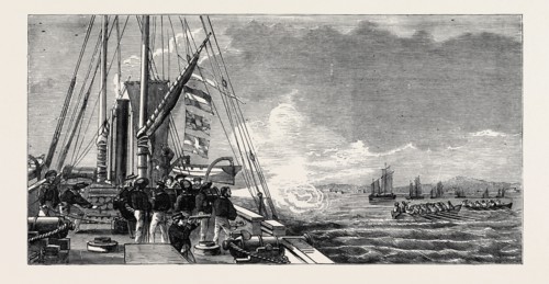THE BALTIC FLEET: "THE SNAP" GUN BOAT OF H.M.S. "JAMES WATT" SENT TO INTERCEPT ALONG SHORE TRAFFIC