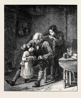 "THE GRANDFATHER'S WATCH" PAINTED BY WILLIAM GOODALL, FROM THE EXHIBITION OF THE SOCIETY OF