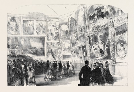THE QUEEN'S VISIT TO FRANCE. HER MAJESTY AT THE EXPOSITION DES BEAUX ARTS
