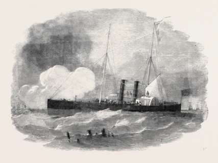 THE RECRUIT" STEAM GUN BOAT; The bombardment of Taganrog, in the Sea of Azoff, which was so