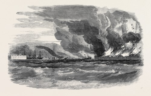 SEBASTOPOL, SEPTEMBER 9, FORT ALEXANDER ON FIRE